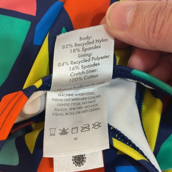 Hanna Andersson Baby Skirted One Piece Swimsuit Size 6-12 Month 70 cm Snow Cones - Picture 7 of 9